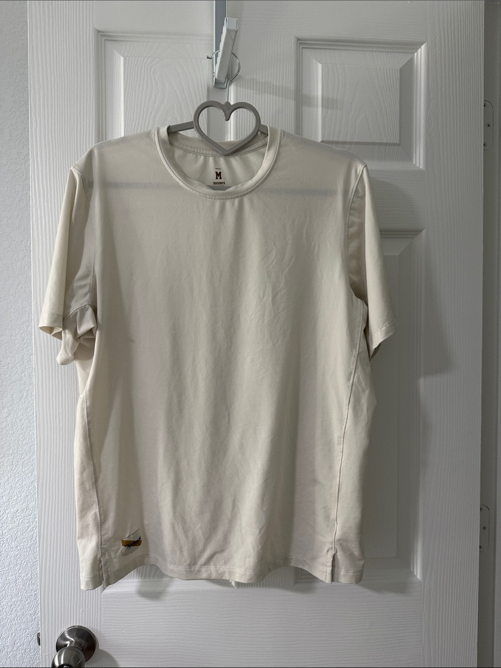 Tracksmith Men's Cream Short-Sleeve Crew T-Shirt